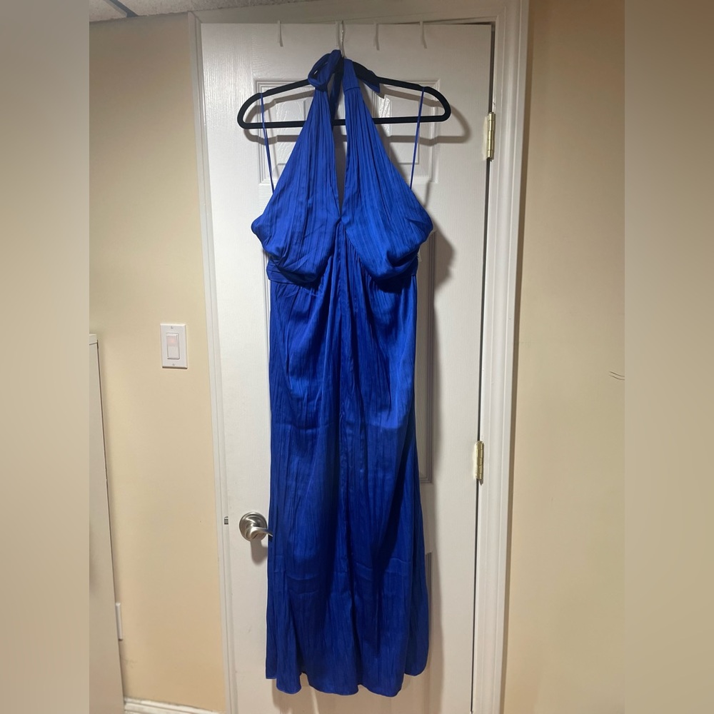 Old Navy Brand Size XL Royal Blue Halted Midi Dress